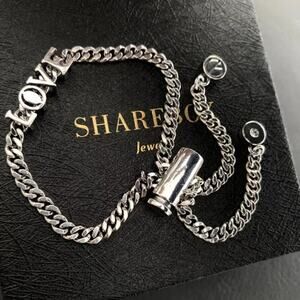 Sterling Silver Tassel Chain Link Bracelet